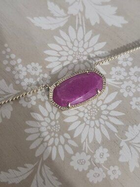 Kendra Scott Purple Jade Dylan Gold Pendant Necklace